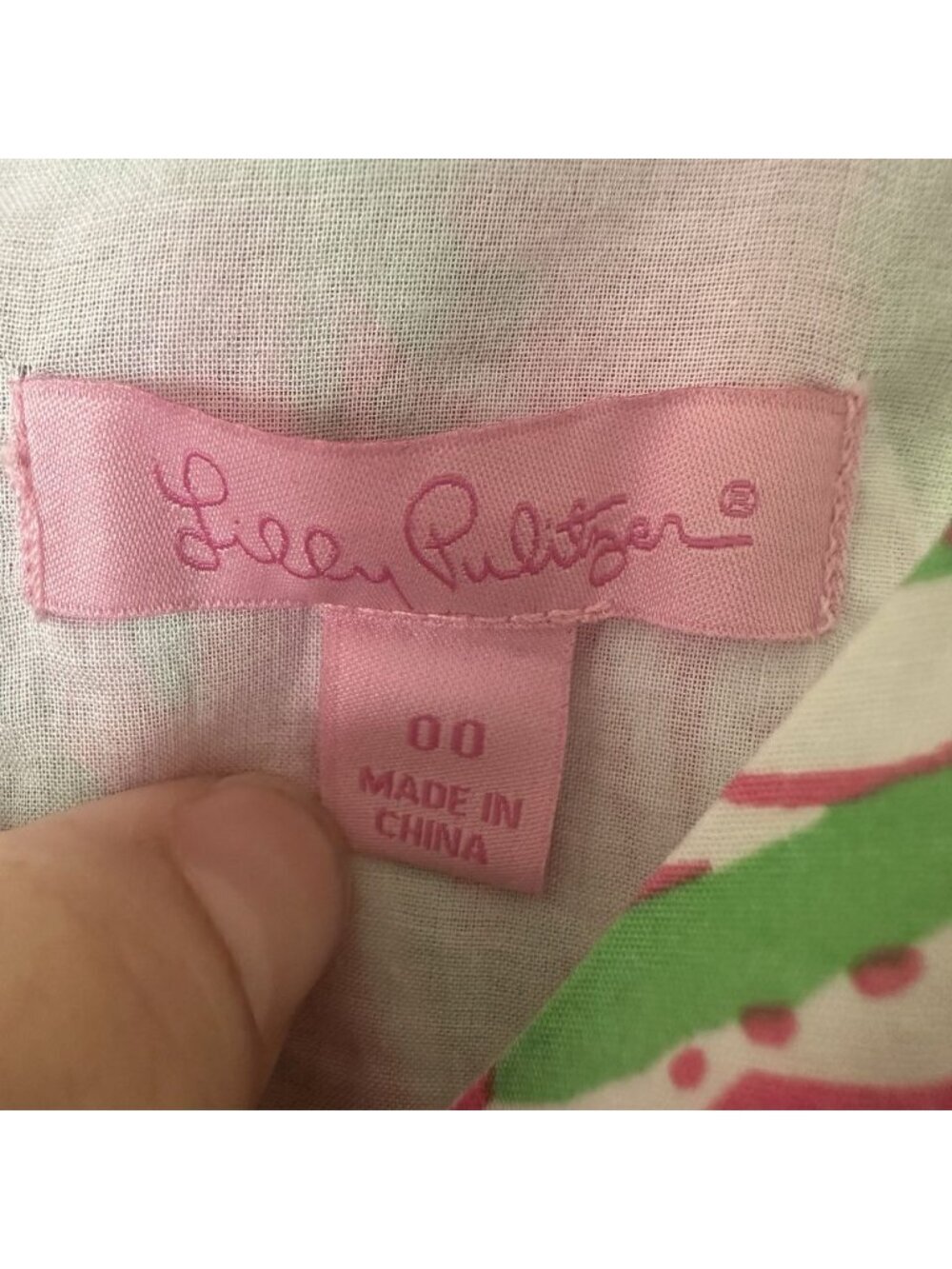 Lilly Pulitzer Anabelle Top sz 00 Hotty Pink Forgot My Trunks Floral Lace Trim - Picture 3 of 11